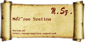 Mózes Szelina névjegykártya